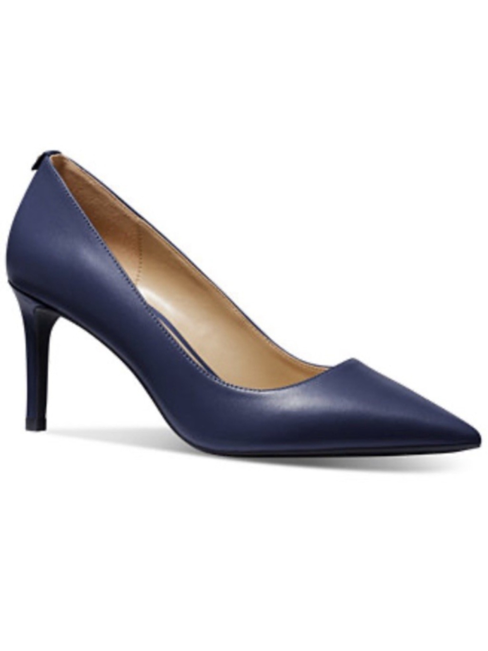 Michael Kors Alina Flex Navy Leather Pointed Toe Pumps Heels Women’s Size 10M - Picture 1 of 16